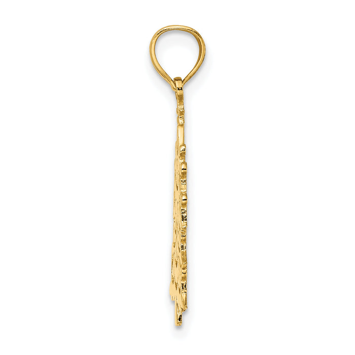 14k Polished Christmas Tree Charm-D1120