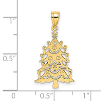 14k Polished Christmas Tree Charm-D1120