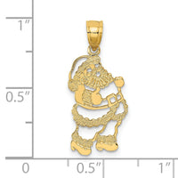 14k Polished Santa Charm-D1122