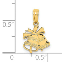 14k  Polished Christmas Bells Charm-D1127