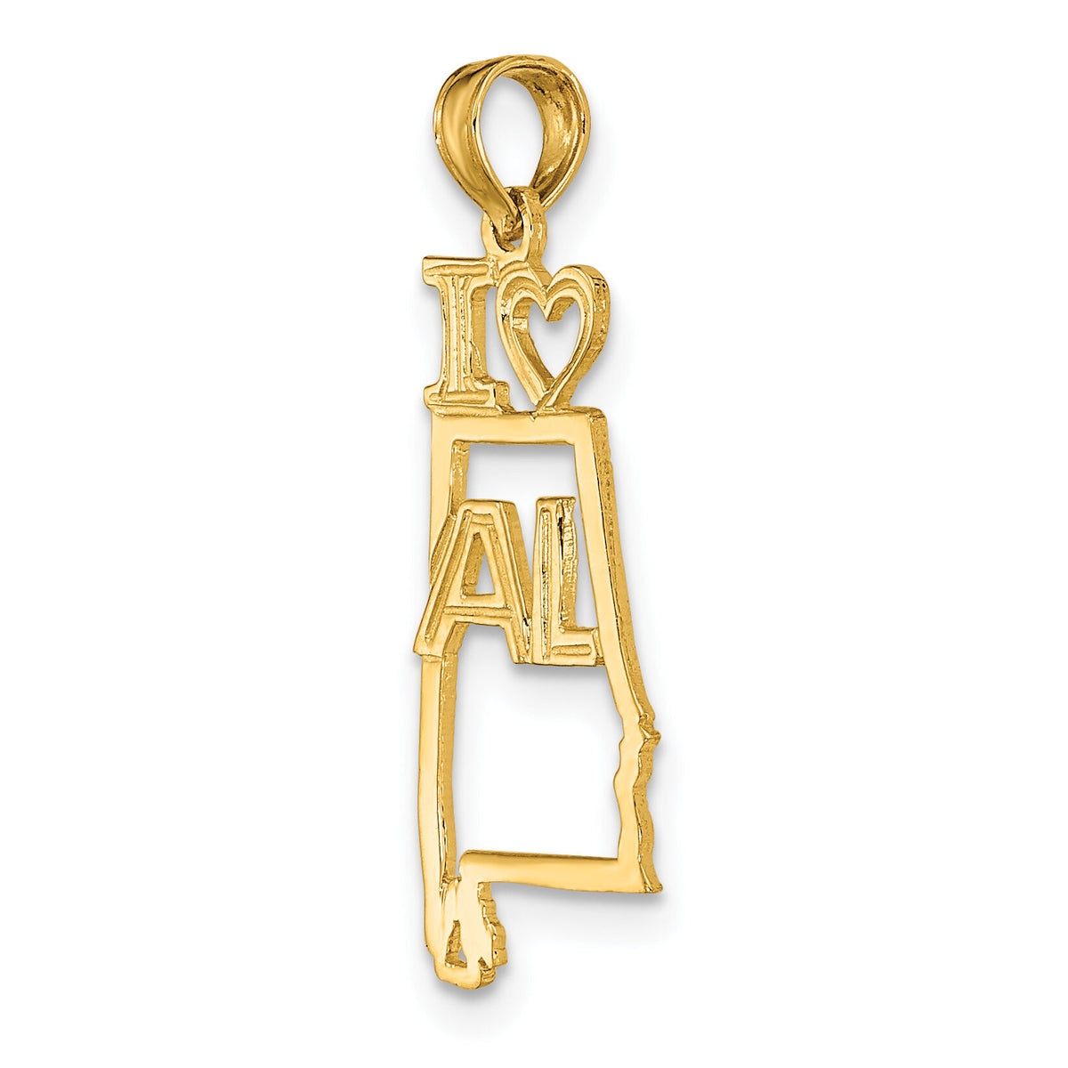 14k Solid Alabama State Pendant-D1149