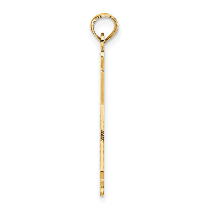 14k Solid California State Pendant-D1152