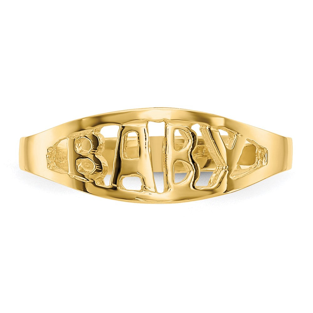 14k Polished Baby Ring-D116