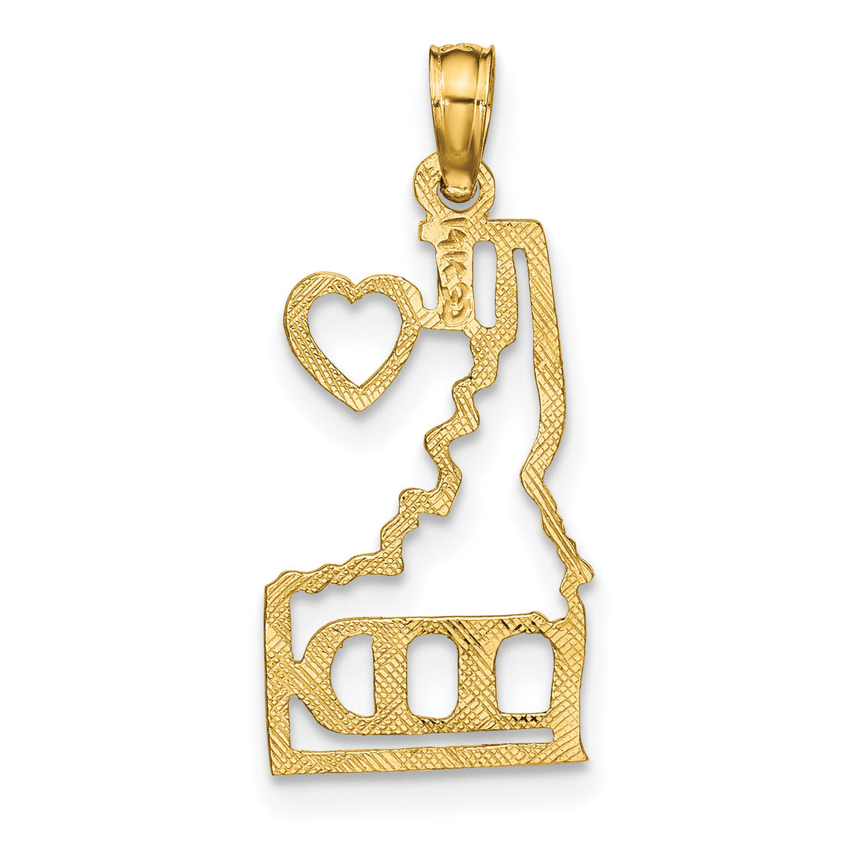 14k Solid Idaho State Pendant-D1160