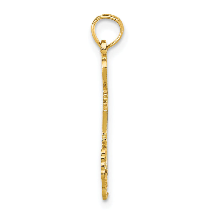 14k Solid Michigan State Pendant-D1169