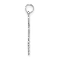 14K White Gold Solid Michigan State Pendant-D1169W