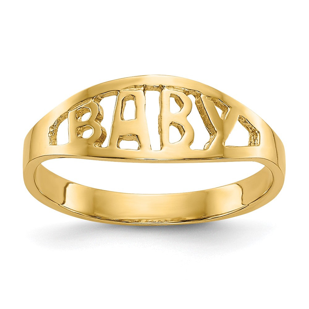 14k Polished Baby Ring-D116