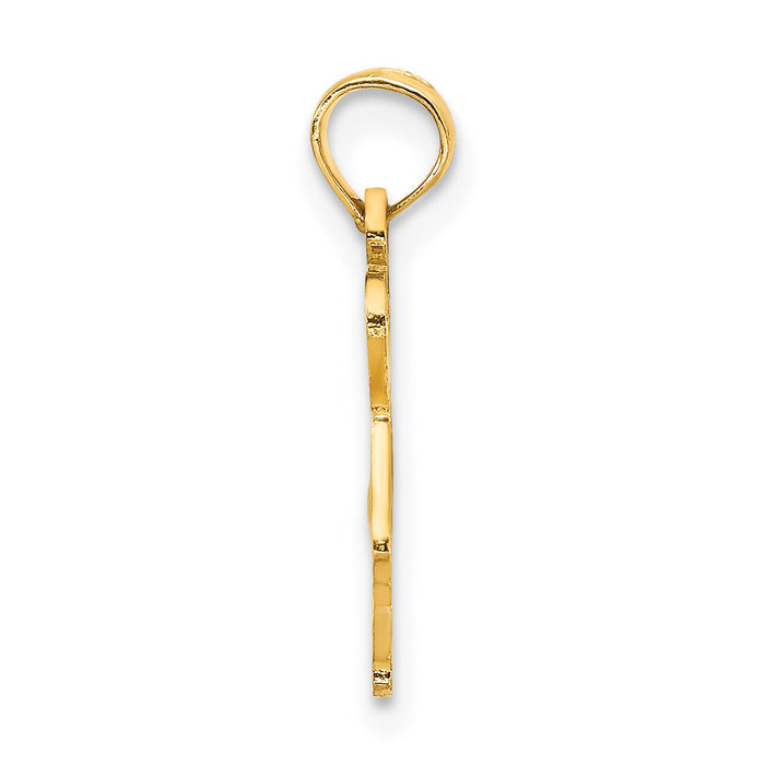 14k Solid North Carolina State Pendant-D1175