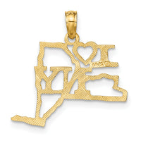 14k Solid New York State Pendant-D1181