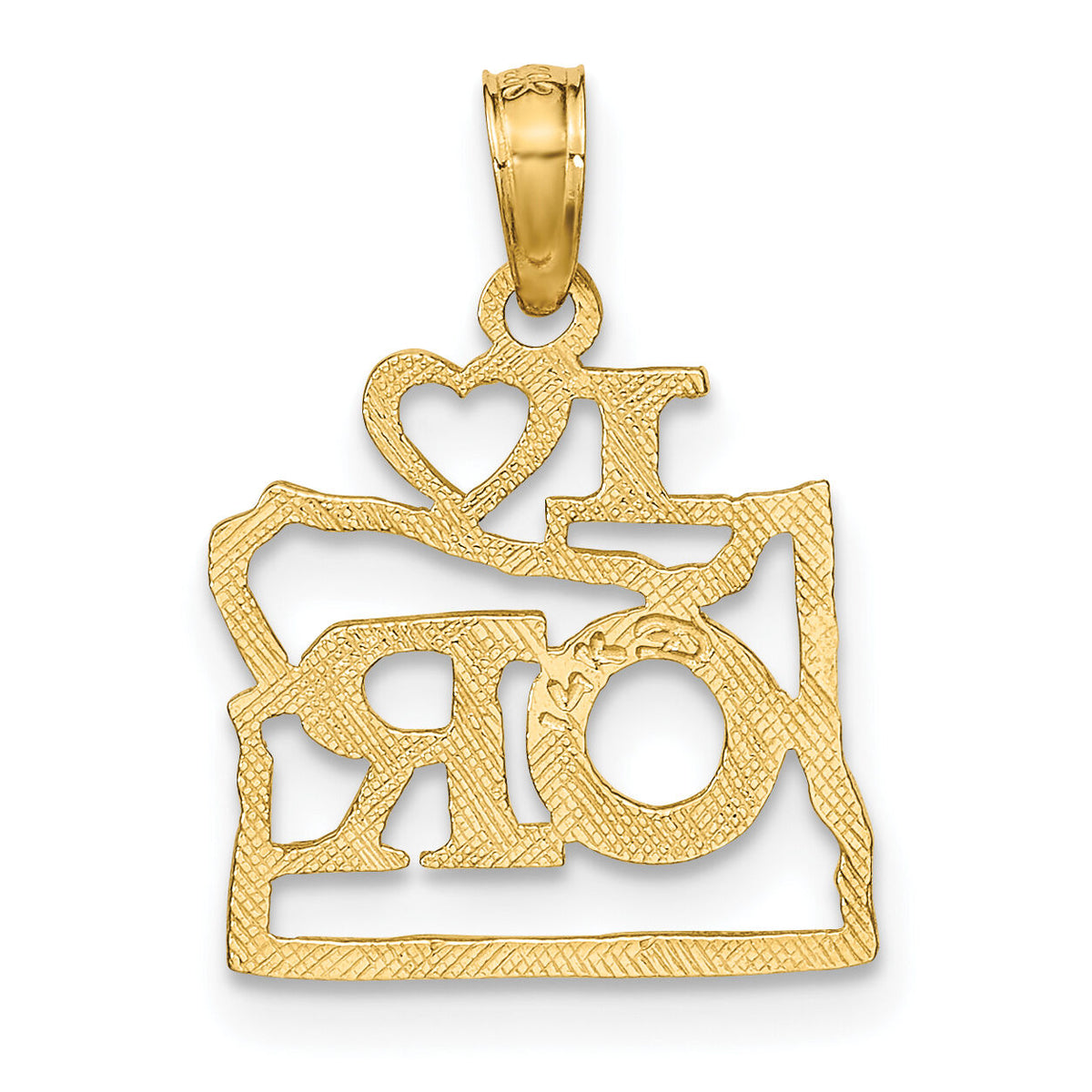 14k Solid Oregon State Pendant-D1184