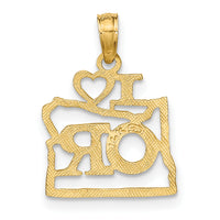 14k Solid Oregon State Pendant-D1184