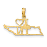 14k Solid Tennessee State Pendant-D1189