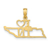 14k Solid Tennessee State Pendant-D1189
