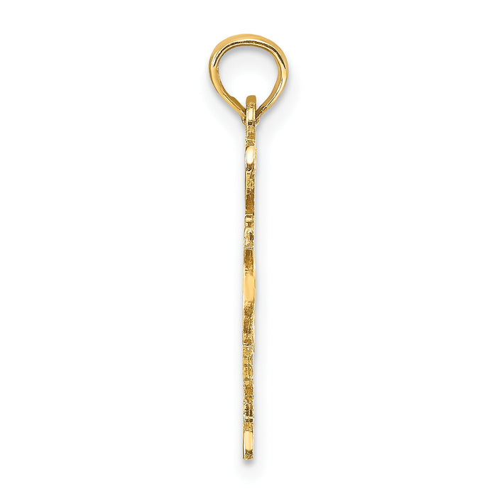 14k Solid Texas State Pendant-D1190