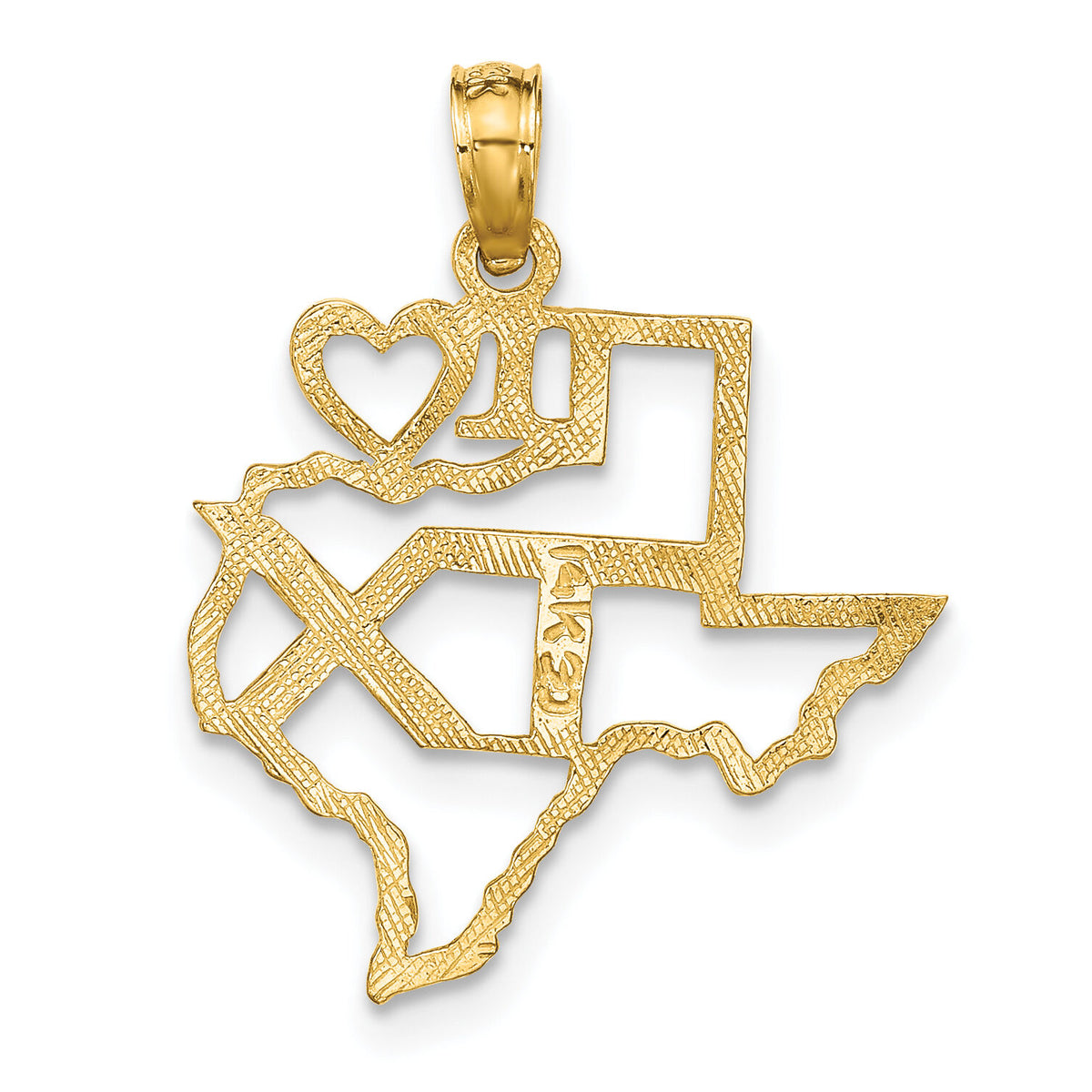 14k Solid Texas State Pendant-D1190