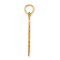 14k Solid West Virginia State Pendant-D1196