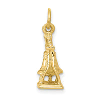 14k Solid Polished 3-D Liberty Bell Charm-D1203