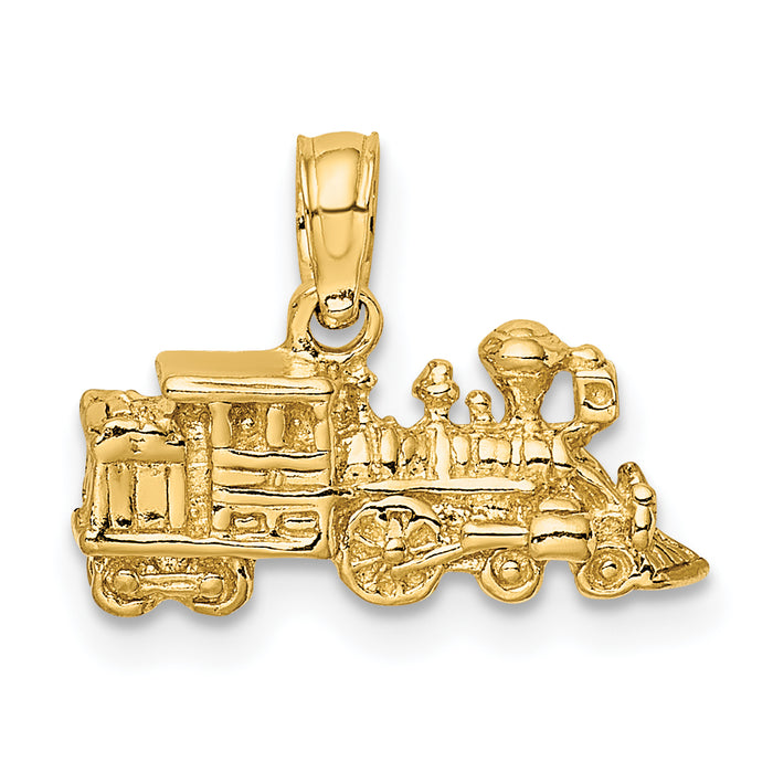 14k 3-D Miniature Train Charm-D1216