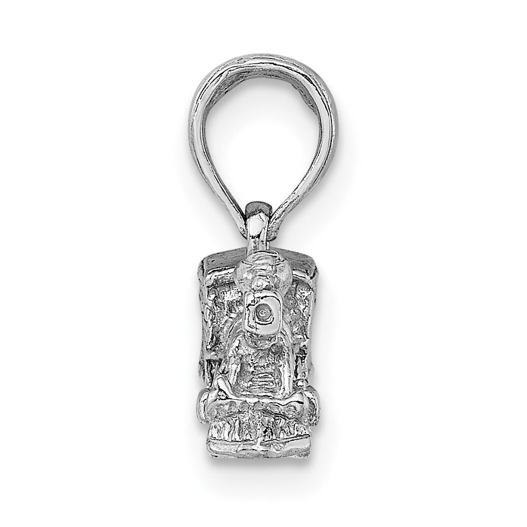 14K White Gold 3-D Miniature Train Charm-D1216W
