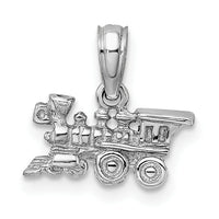 14K White Gold 3-D Miniature Train Charm-D1217W