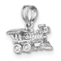 14K White Gold 3-D Miniature Train Charm-D1217W