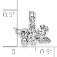 14K White Gold 3-D Miniature Train Charm-D1217W