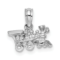 14K White Gold 3-D Miniature Train Charm-D1217W