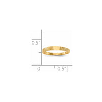 14k Polished & Ridged Baby Ring-D122