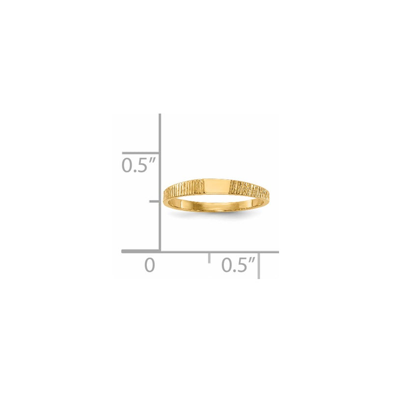 14k Polished & Ridged Baby Ring-D122