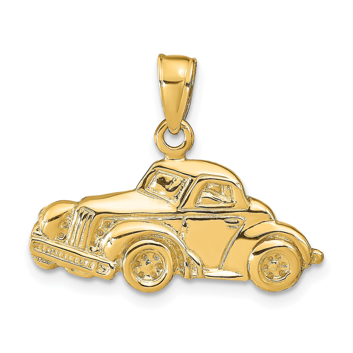 14k Classic Antique Car Pendant-D1220