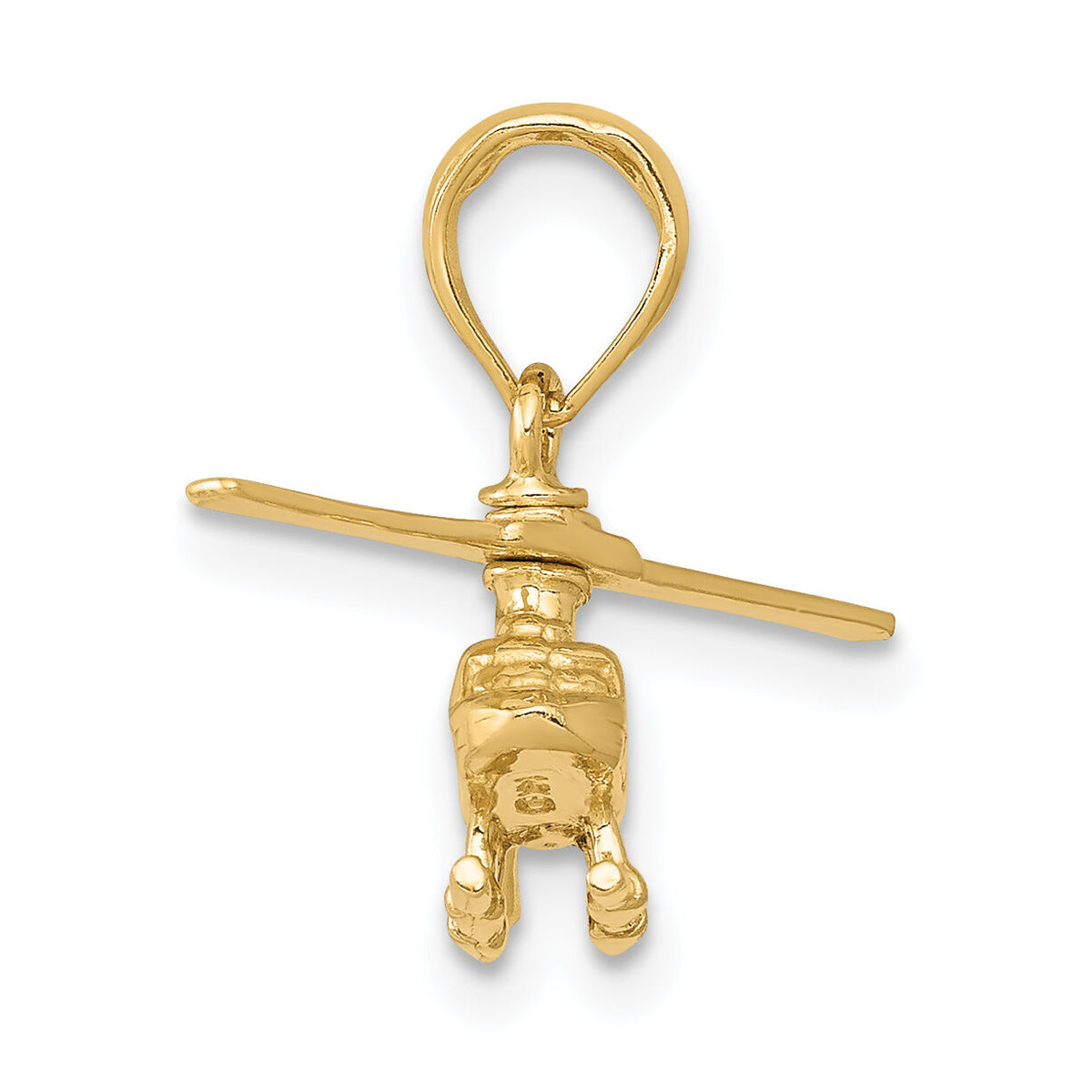 14k 3-D Moveable Helicopter Pendant-D1221