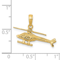 14k 3-D Moveable Helicopter Pendant-D1221
