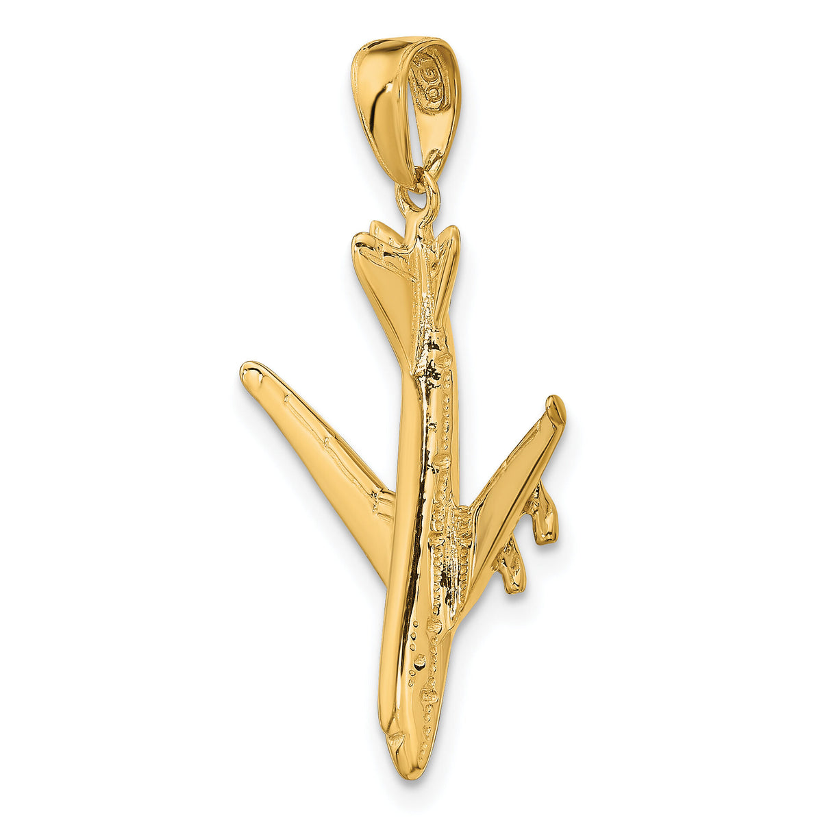 14k 3-D Jet Pendant-D1222