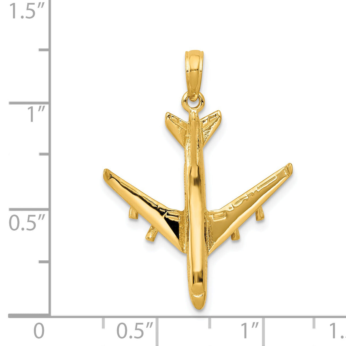 14k 3-D Jet Pendant-D1222