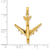 14k 3-D Jet Pendant-D1222