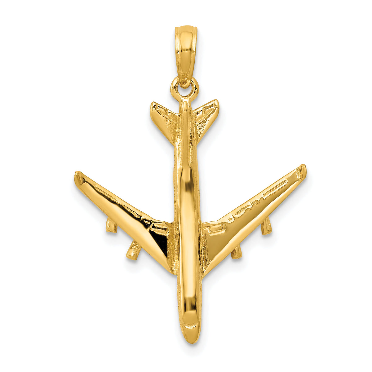 14k 3-D Jet Pendant-D1222
