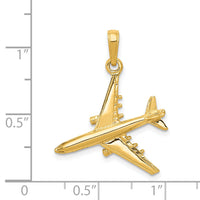 14k 3-D Jet Pendant-D1223