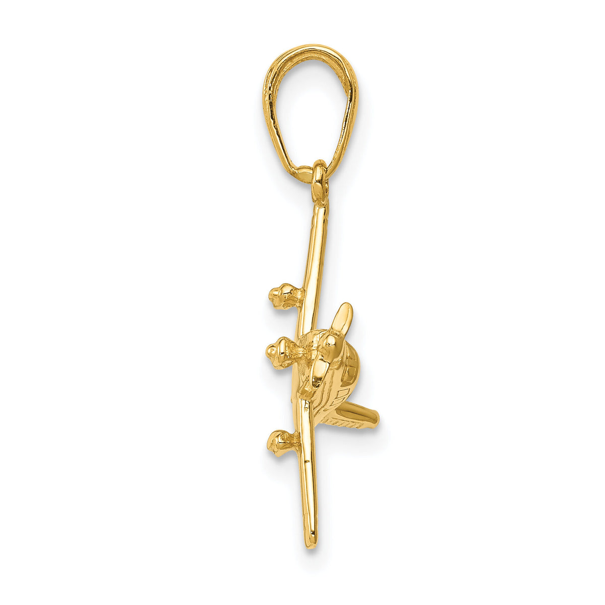 14k 3-D Low-Wing Airplane Pendant-D1225