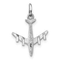 14k White Gold 3-D Airplane Charm-D1228