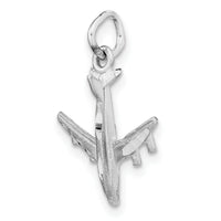 14k White Gold 3-D Airplane Charm-D1228