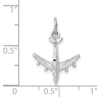 14k White Gold 3-D Airplane Charm-D1228