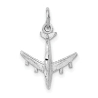 14k White Gold 3-D Airplane Charm-D1228