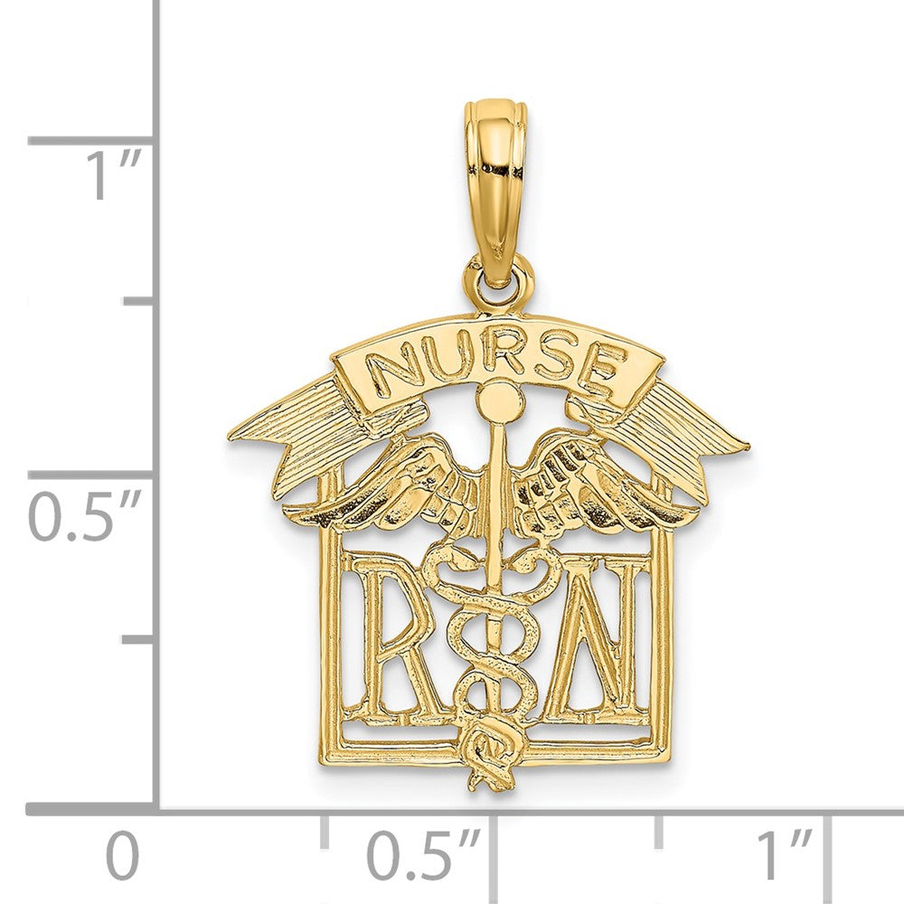 14k Registered Nurse Charm-D1234