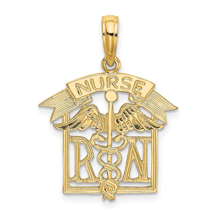 14k Registered Nurse Charm-D1234