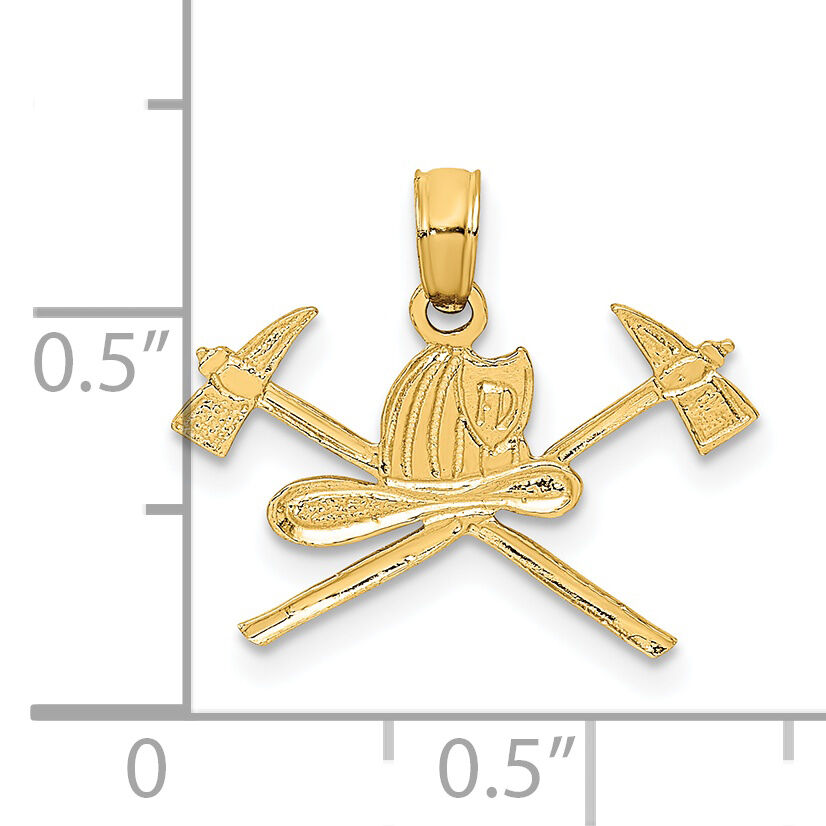 14k Fire Department Insignia Charm-D1237