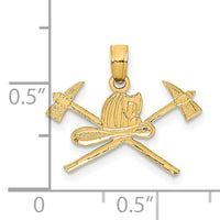 14k Fire Department Insignia Charm-D1237