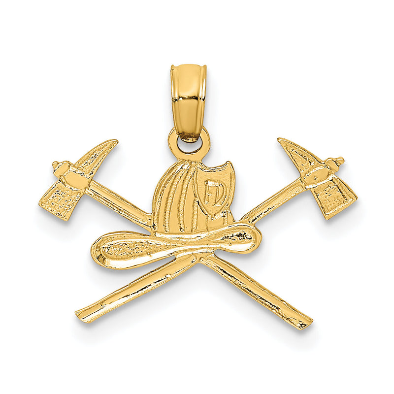 14k Fire Department Insignia Charm-D1237