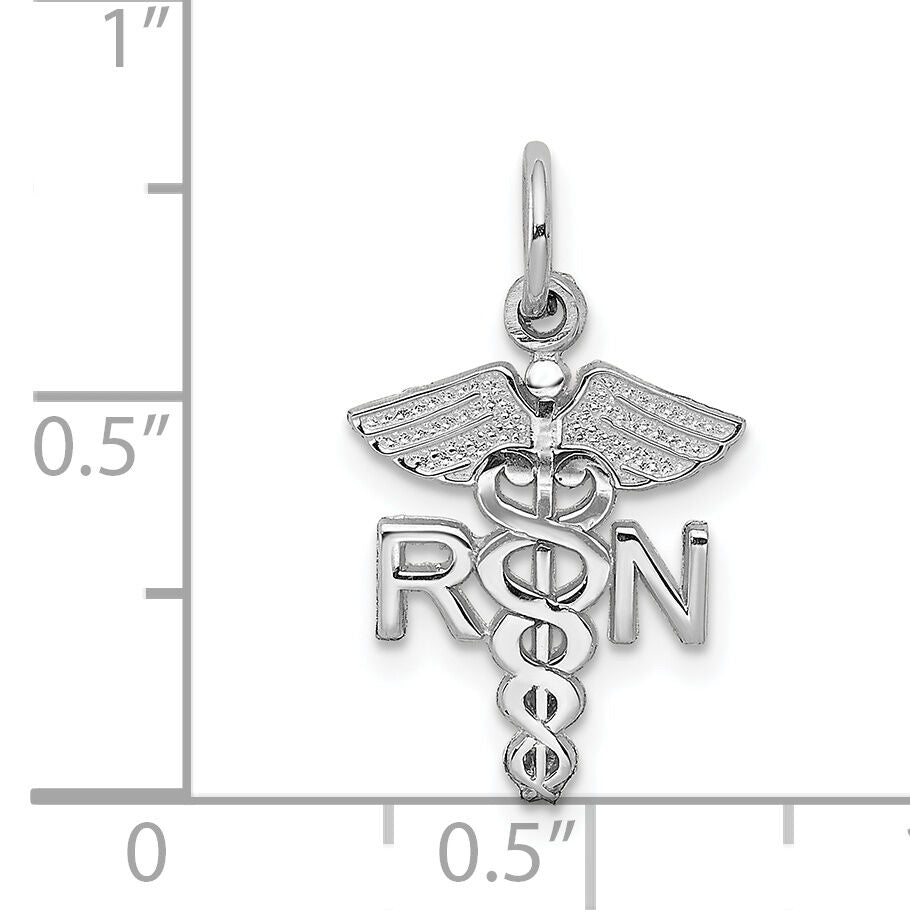 14k White Gold RN Charm-D1240