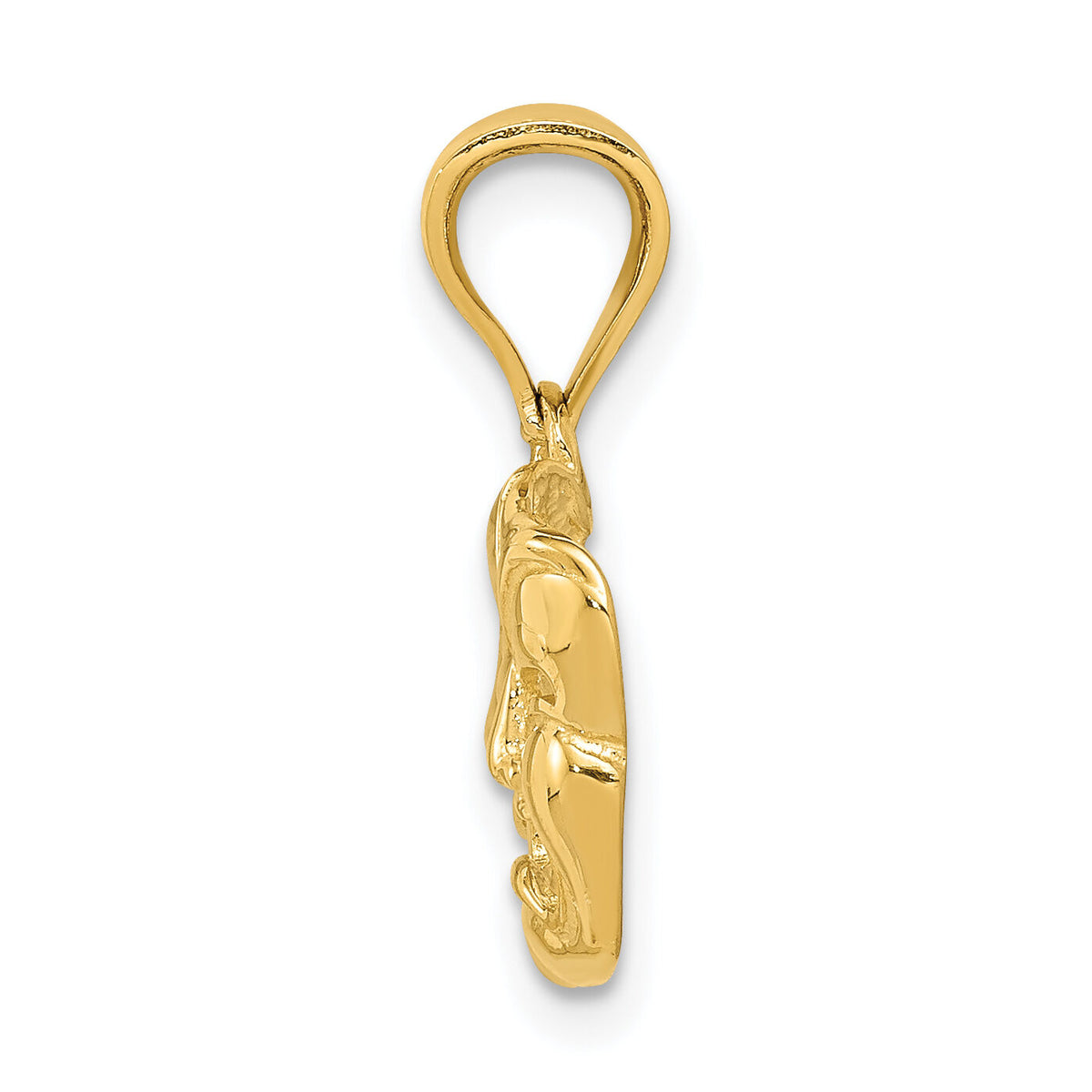 14k Polished Open-Backed Comedy/Tragedy Pendant-D1245