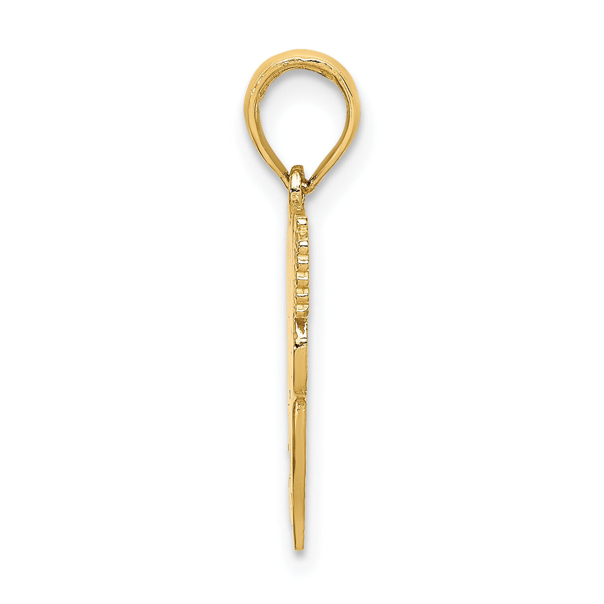 14k Polished Flat-Backed Dental Charm-D1249